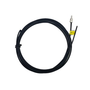 Fluorescent fiber optic temperature sensor