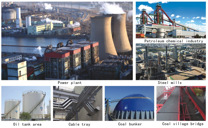 Application on Power plants, steel mills, petrochemical and other temperature monitoring